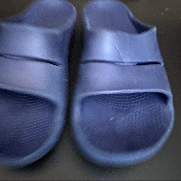 OOFOS OOAH Men's 11 Women’s 13 Navy Slide Sandal Comfort Slip-On Recovery Shoes - Picture 5 of 9